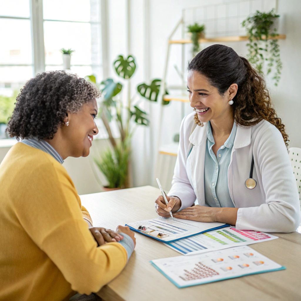 Professional reviewing a personalized care plan